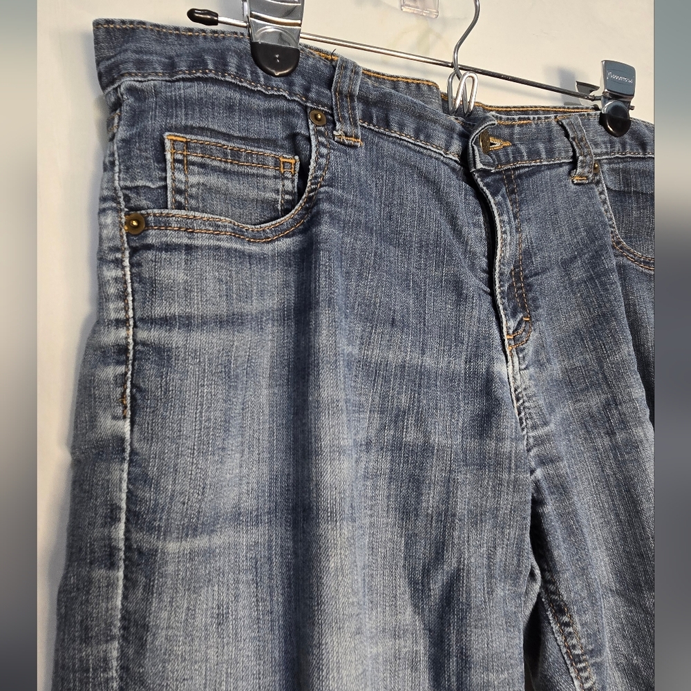 Dearborn Denim Straight Leg Womens  Jeans Stretch 32 Waist 26 Inseam USA Made